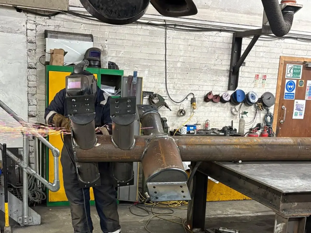welding steel tubes in uis workshop